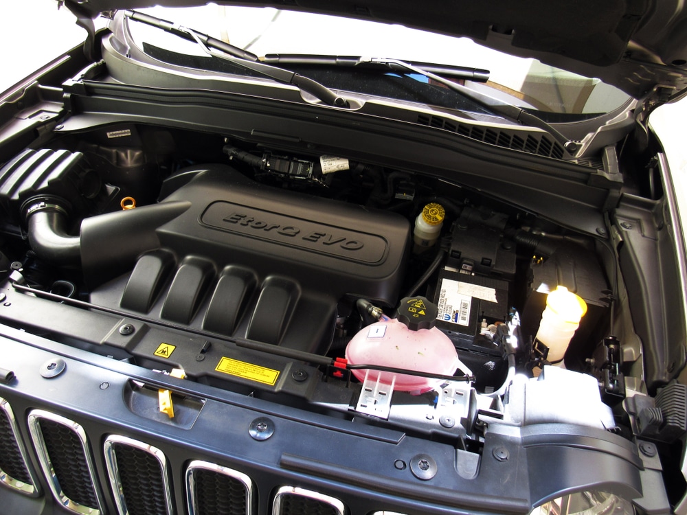 Jeep PCM open car bonnet